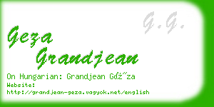 geza grandjean business card